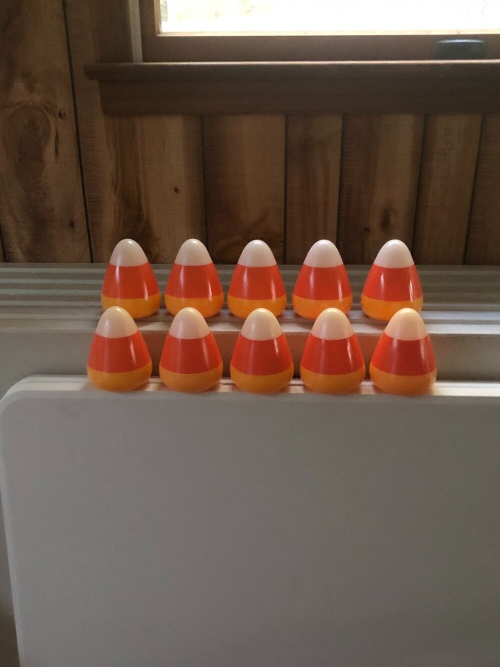 10 Halloween Candy Corn Blow Mold Light Toppers